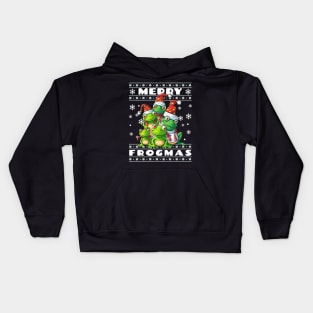 Merry Frogmas Kids Hoodie